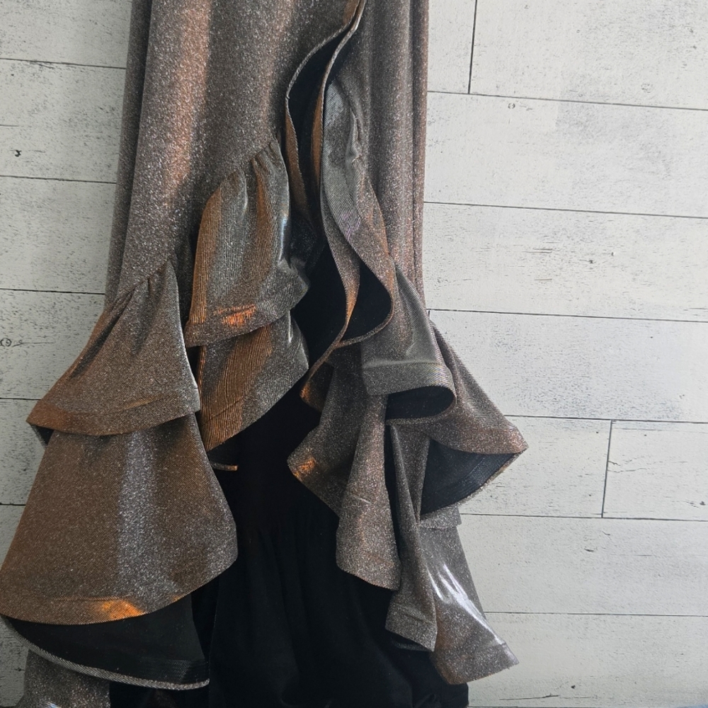 Betsy & Adam Metallic Glitter Dress